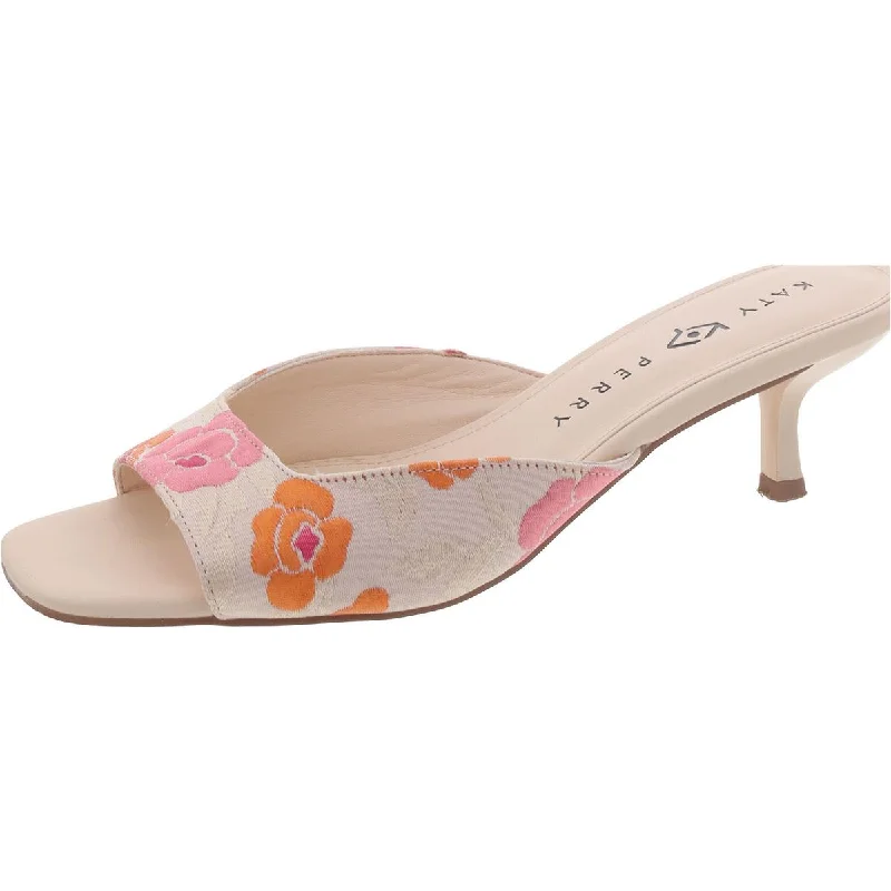 The Ladie Low Heel Sandal Womens Slip On Padded Insole Heels