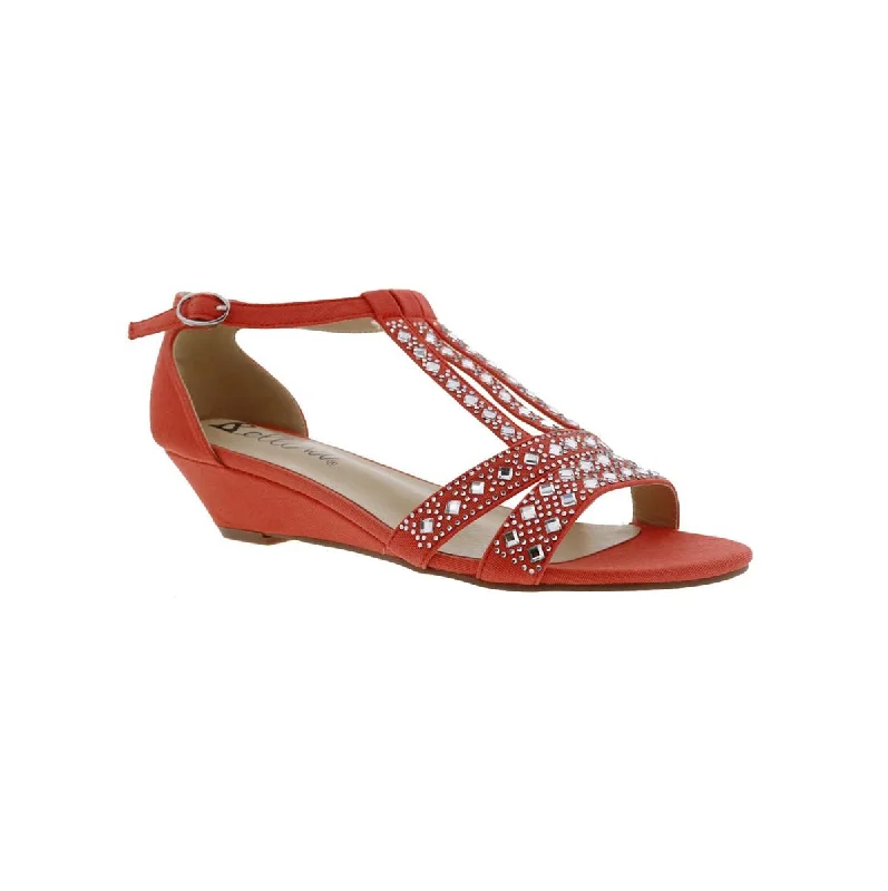 Bellini Laaris Women Wedge Sandals In Orange Microsuede