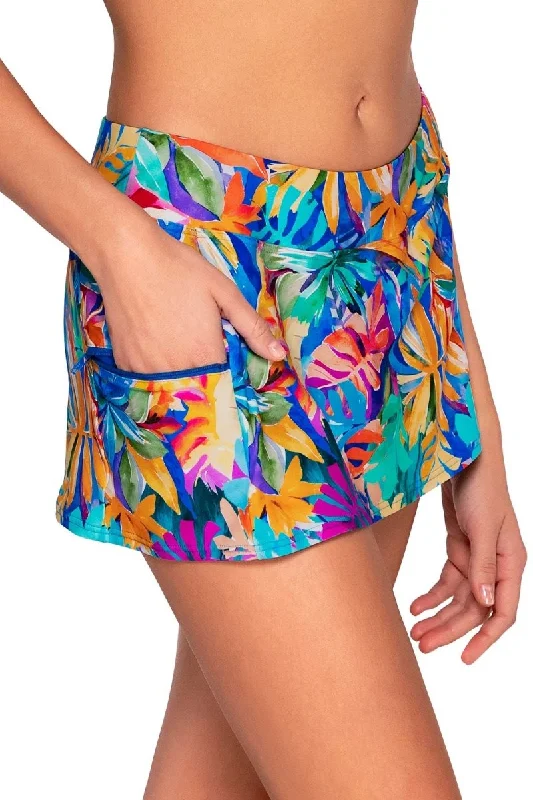 SUNSETS SPORTY SWIM SKIRT IN PRINTS