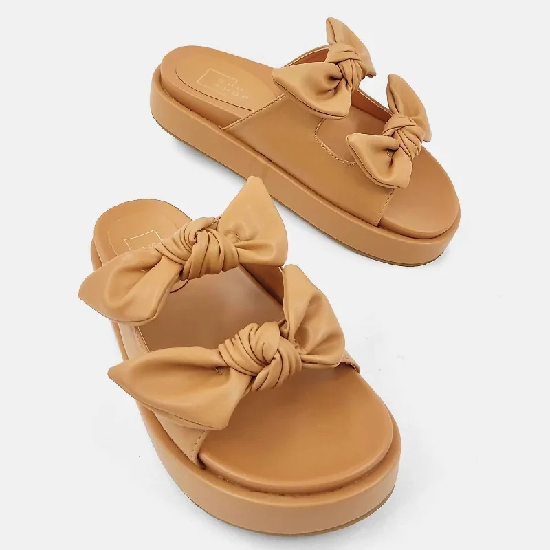 Kiki Platform Sandal In Camel