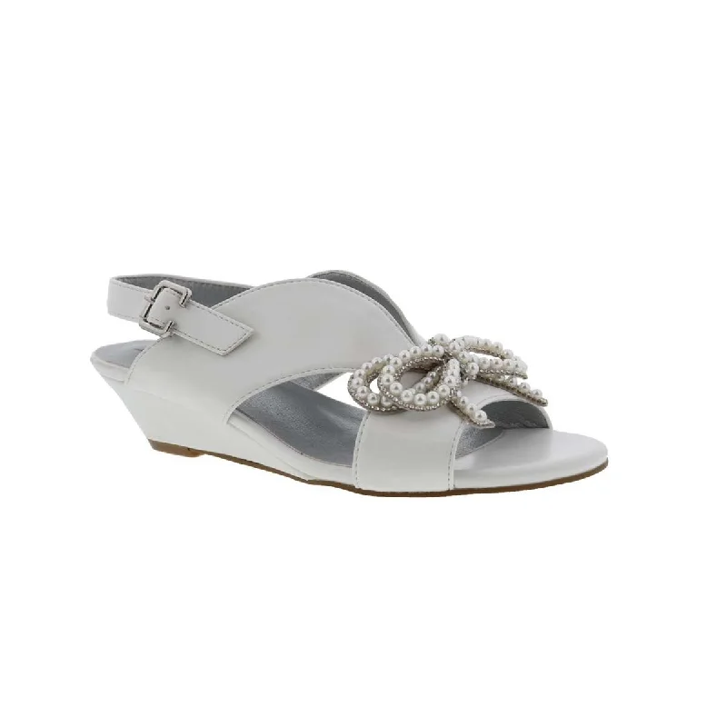 Bellini Lady Women Wedge Sandal In White Smooth