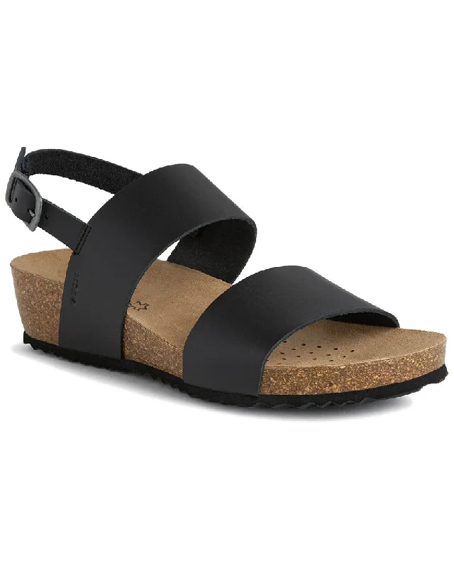 Geox D Sthellae Leather Sandal