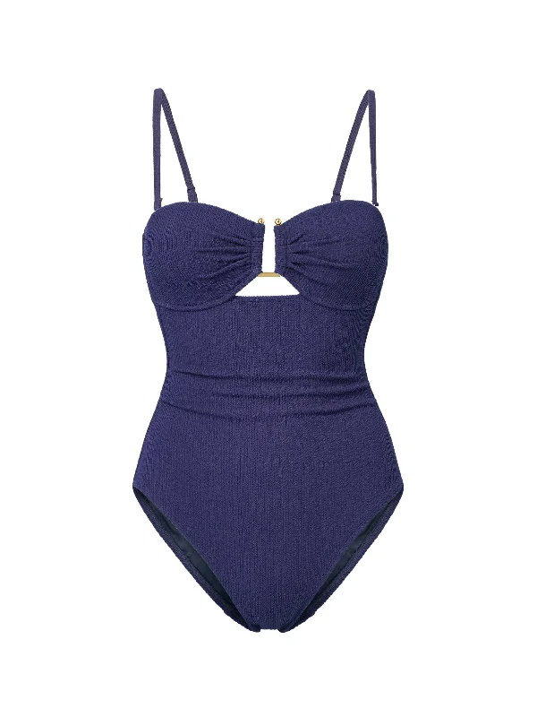 Juliette One Piece In Navy Texture