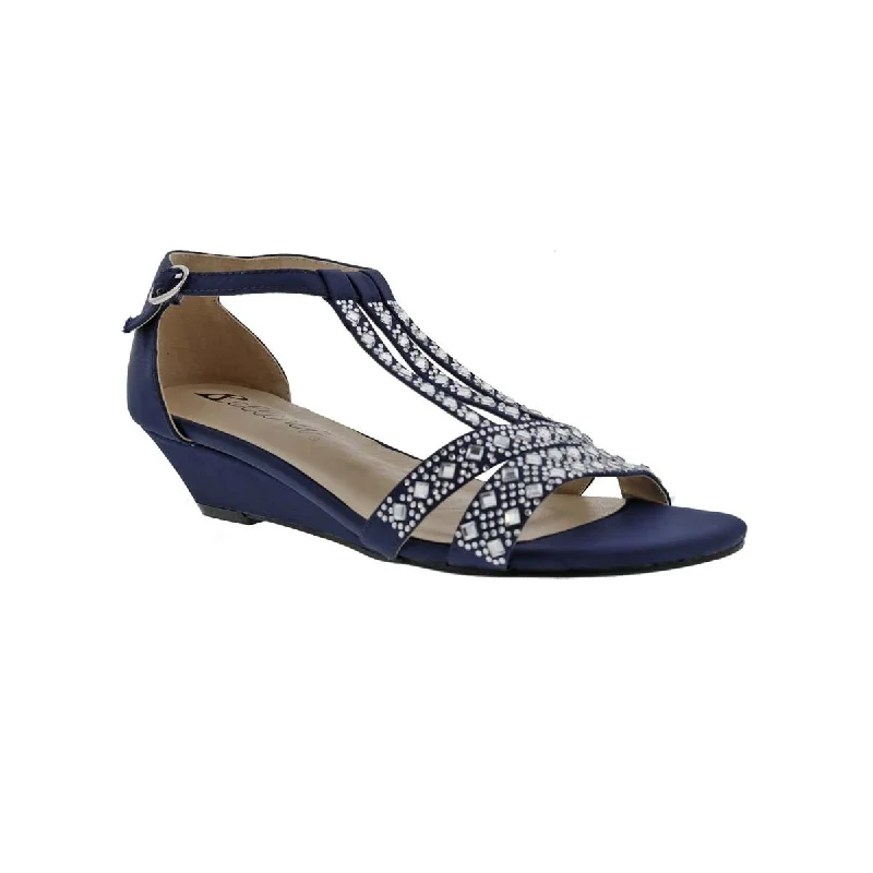 Bellini Laaris Women Wedge Sandals In Navy Fabric