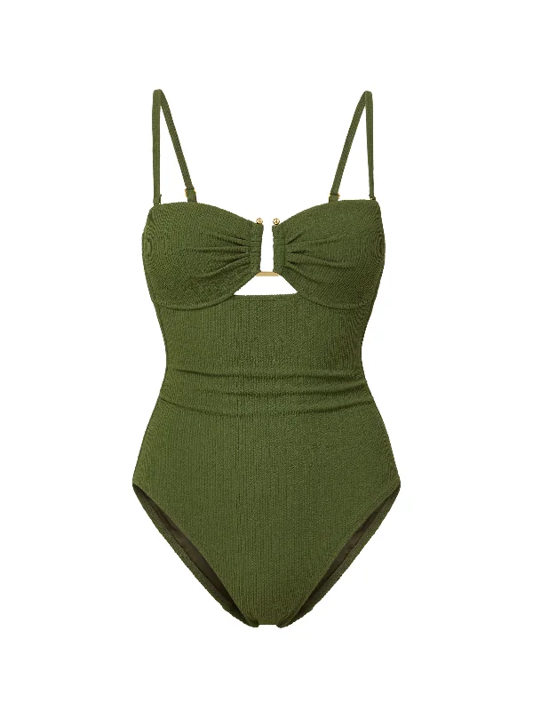 Juliette One Piece Olive Texture