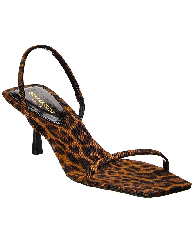 Saint Laurent Jaspe 55 Grosgrain Slingback Sandal