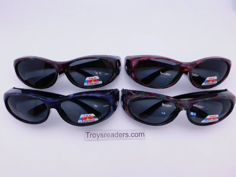 Colorful Fits-Over Sunglasses With Backspray in Four Designs