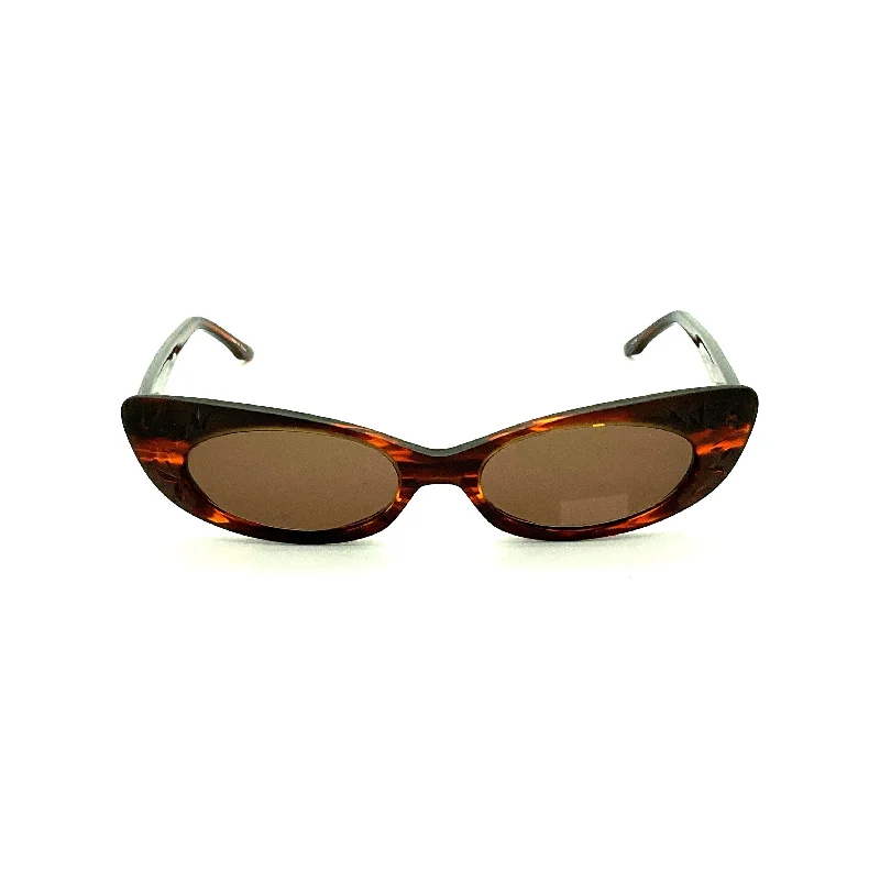 Discounted due to lens tint. Please read description before purchase. Cinzia Celebrity Reading Sunglasses Brown With Case