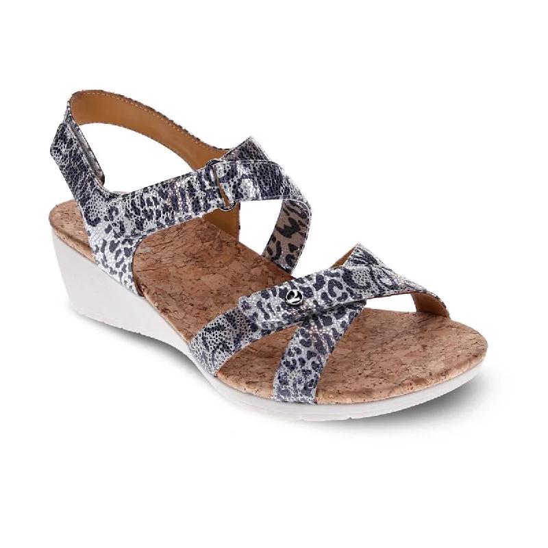 Revere Casablanca Women Sandals In Silver Safari