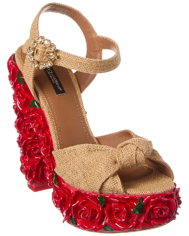 Dolce & Gabbana Jute Platform Sandal