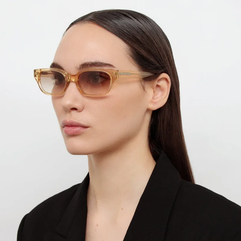 Medium Cat Eye Sunglasses in Translucent Yellow