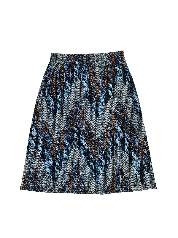 Metallic Chevron A-Line Swim Skirt