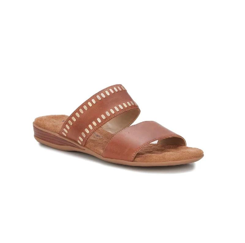 Walking Cradles Wc Camilla Women Slip-on Sandal In Luggage Soft Antando Leather