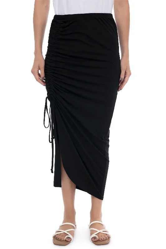 Women's Bayfront Ruched Maxi Skirt | Black